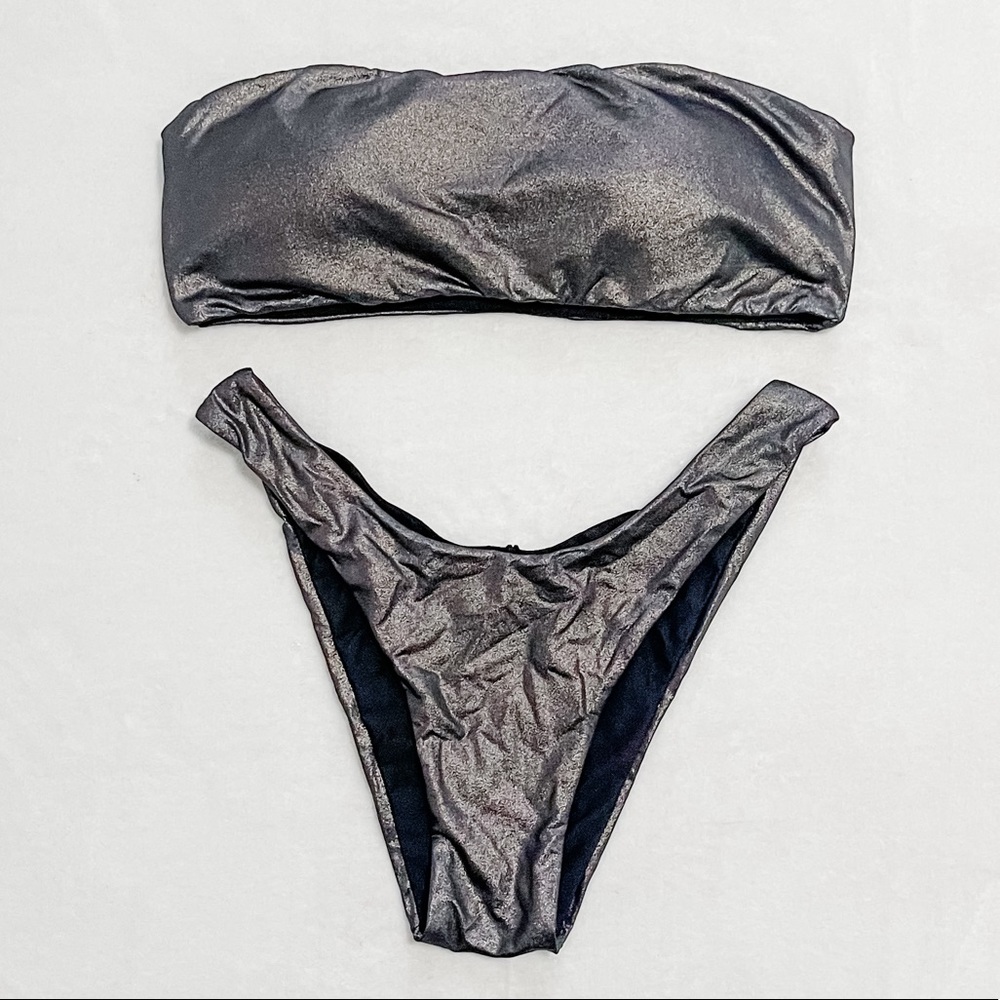 Metallic Swimsuit, black